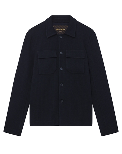 Mos Mosh Gallery - MMGAustin Overshirt Strik - Navy
